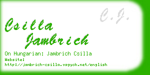 csilla jambrich business card
